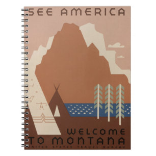 Montana Staat: Bergen, Stammen, Big Sky Country Notitieboek