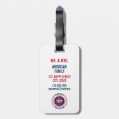 Montana staat gepersonaliseerde gift Bagagelabel (Achterkant verticaal)