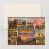Montana Staatsansichtkaart Briefkaart (Voorkant / Achterkant)