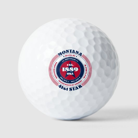 Montana Staatshood Patriottisch Geschenk Golfballe Golfballen (Voorkant)