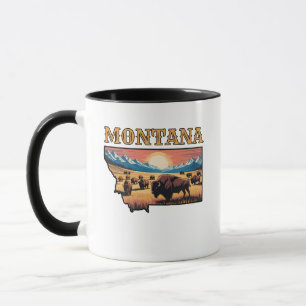 Montana Staatsomtrek Tattoo Bizon & Bergen  Mok