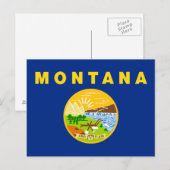 Montana Staatsvlag Briefkaart (Voorkant / Achterkant)