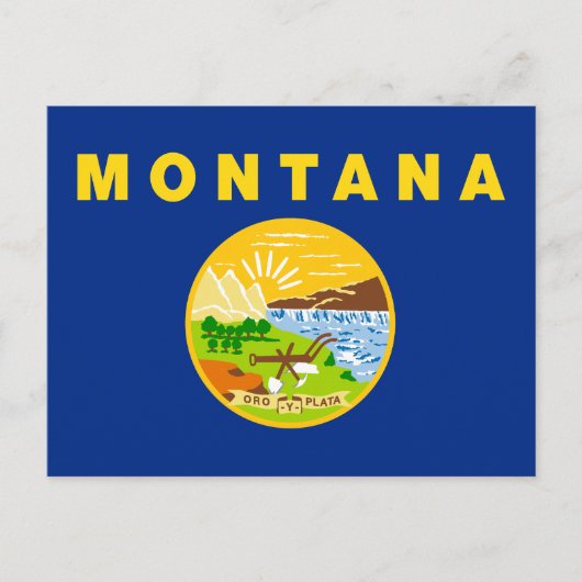 Montana Staatsvlag Briefkaart (Voorkant)
