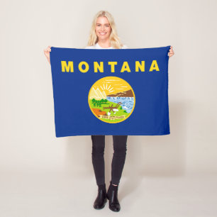 Montana Staatsvlag Fleece Deken
