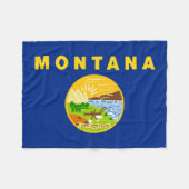 Montana Staatsvlag Fleece Deken (Voorkant (Horizontaal))