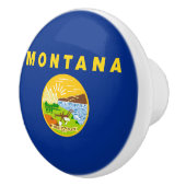 Montana Staatsvlag Keramische Knop (Rechts)