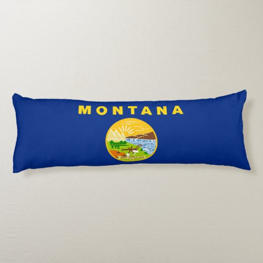 Montana Staatsvlag Lichaamskussen (Achterkant)
