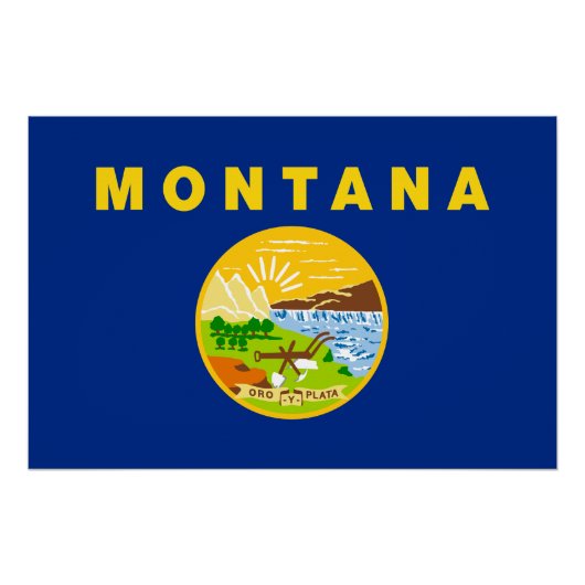 Montana Staatsvlag Perfect Poster (Voorkant)
