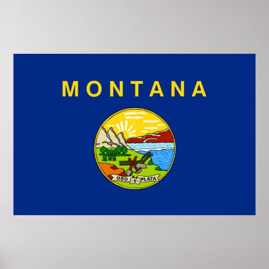 Montana staatsvlag poster (Voorkant)