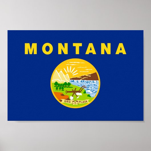 Montana Staatsvlag Poster (Voorkant)