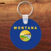 Montana Staatsvlag Sleutelhanger (Achterkant)