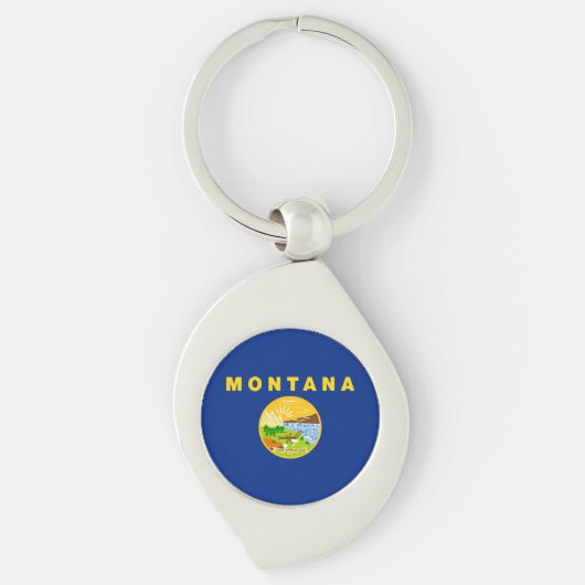 Montana Staatsvlag Sleutelhanger (Voorkant)