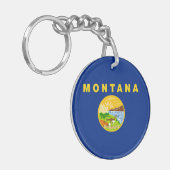 Montana Staatsvlag Sleutelhanger (Voorkant Links)