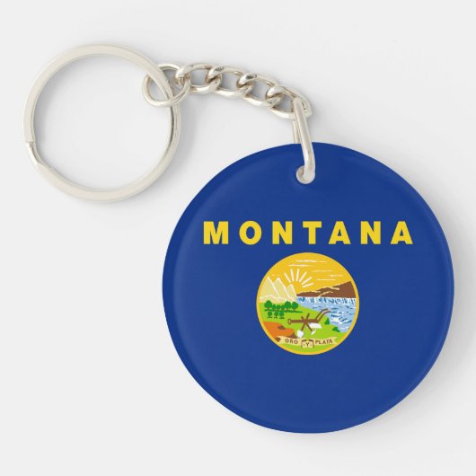 Montana Staatsvlag Sleutelhanger (Voorkant)