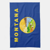 Montana Staatsvlag Theedoek (Verticaal)
