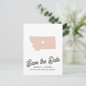MONTANA State Destination Weddenschap IEDERE KLEUR Aankondigingskaart (Staand voorkant)