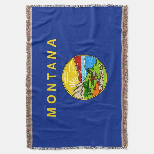 Montana State Flag Design Decor Deken (Voorkant Verticaal)