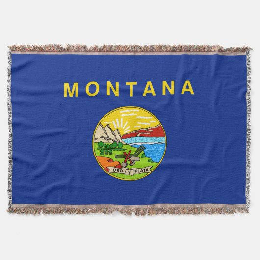 Montana State Flag Design Decor Deken (Voorkant)