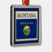 Montana State Flag Kerstversiering Metalen Ornament (Rechts)