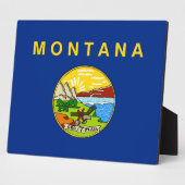 Montana State Flag Plaque Fotoplaat (Zijkant)