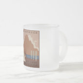 Montana State: Indiaanse stammen, bergen, prairie Matglas Koffiemok (Voorkant rechts)