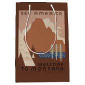 Montana State: Indiaanse stammen, bergen, prairie Medium Cadeauzakje (Voorkant)