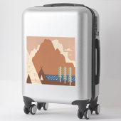 Montana State: Indiaanse stammen, bergen, prairie Sticker (Koffer)