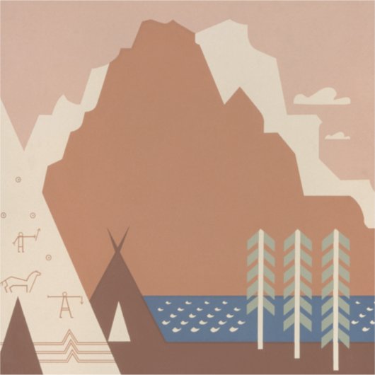 Montana State: Indiaanse stammen, bergen, prairie Sticker (Voorkant)