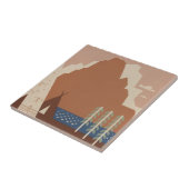 Montana State: Indiaanse stammen, bergen, prairie Tegeltje (Zijkant)