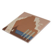 Montana State: Indiaanse stammen, bergen, prairie Tegeltje (Zijkant)