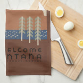 Montana State: Indiaanse stammen, bergen, prairie Theedoek (Quarter Fold)