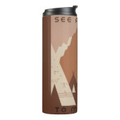 Montana State: Indiaanse stammen, bergen, prairie Thermosbeker (Gedraaid links)