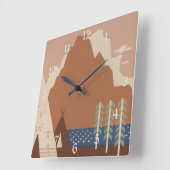 Montana State: Indiaanse stammen, bergen, prairie Vierkante Klok (Hoek)