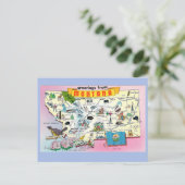 Montana State Map Briefkaart (Staand voorkant)