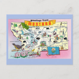 Montana State Map Briefkaart
