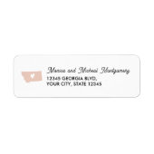 MONTANA State Map met hart - ELKE KLEUR Etiket (Voorkant)