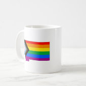 Montana State Pride LGBTQ Progress Pride Koffiemok (Voorkant links)