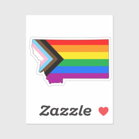 Montana State Pride LGBTQ Progress Pride Sticker (Vel)