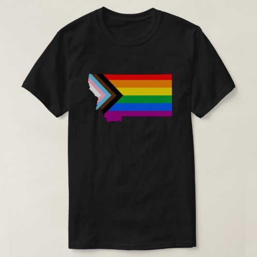 Montana State Pride LGBTQ Progress Pride T-shirt (Design voorkant)