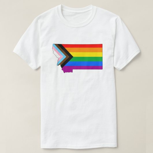 Montana State Pride LGBTQ Progress Pride T-shirt (Design voorkant)