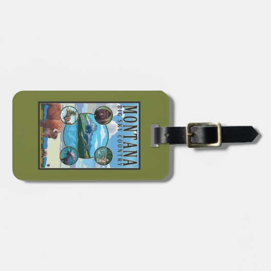 Montana State Scenes Bagagelabel (Voorkant horizontaal)