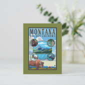 Montana State Scenes Briefkaart (Staand voorkant)