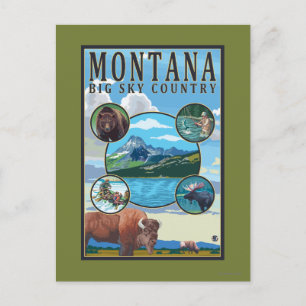 Montana State Scenes Briefkaart