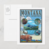 Montana State Scenes Briefkaart (Voorkant / Achterkant)