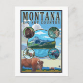 Montana State Scenes Briefkaart (Voorkant)