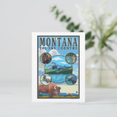 Montana State Scenes Briefkaart (Staand voorkant)