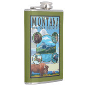 Montana State Scenes Heupfles (Rechts)