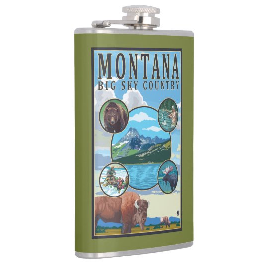 Montana State Scenes Heupfles (Rechts)