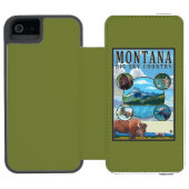 Montana State Scenes Incipio iPhone Portemonnee Hoesje (Agenda Open)