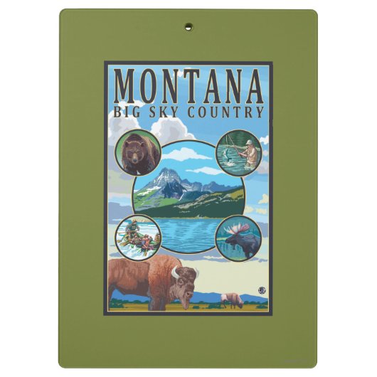 Montana State Scenes Klembord (Achterkant)